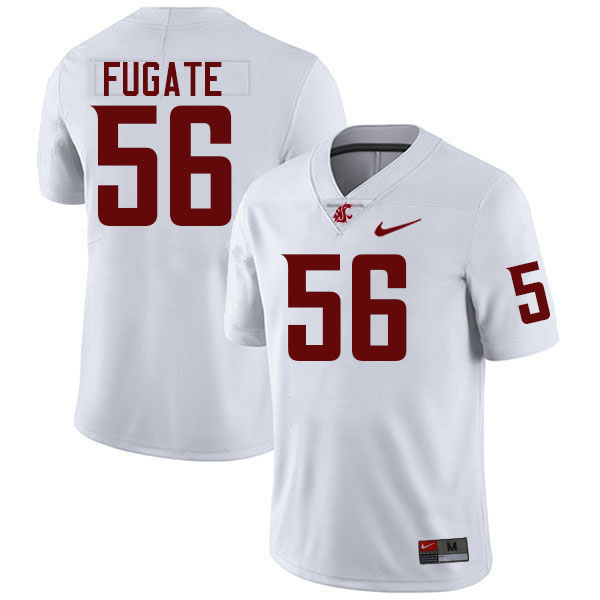 Men #56 Gavin Fugate Washington State Cougars College Football Jerseys Stitched-White